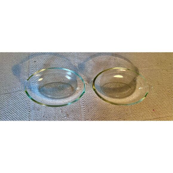 Set of 2 Vintage 1-Cup Pyrex 328 Corning 8 oz Oval Clear Glass Baking Dishes - Picture 9 of 13